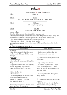 Giáo án lớp 3 - Tuần 25 - Trường Tiểu học Đàm Thủy năm học 2013 - 2014