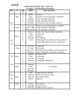 Giáo án lớp 3 - Tuần 28