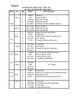 Giáo án lớp 3 - Tuần 29, 30