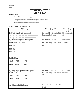 Giáo án lớp 3 - Tuần 2