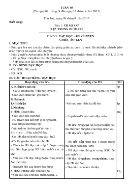 Giáo án lớp 3 - Tuần 3 năm 2013