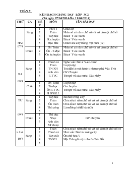 Giáo án lớp 3 - Tuần 31