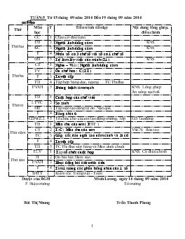 Giáo án lớp 3 - Tuần 5 đến tuần 8