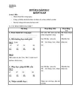 Giáo án lớp 3 - Tuần 5