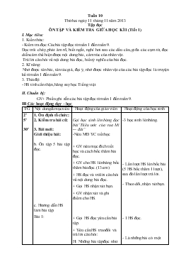 Giáo án lớp 4 buổi sáng - Tuần 10