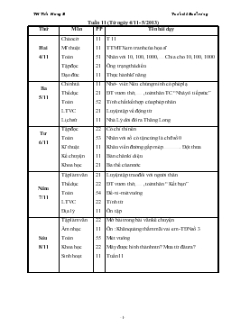 Giáo án lớp 4 (buổi sáng) - Tuần 11