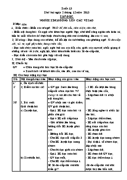 Giáo án lớp 4 buổi sáng - Tuần 13