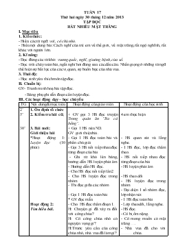 Giáo án lớp 4 buổi sáng - Tuần 17