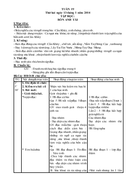 Giáo án lớp 4 buổi sáng - Tuần 19