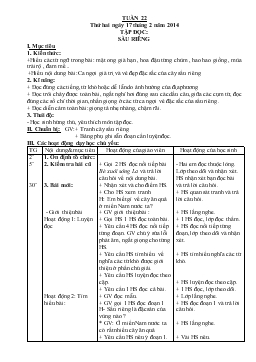 Giáo án lớp 4 buổi sáng - Tuần 22