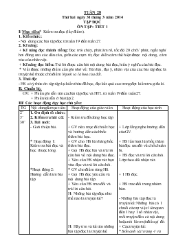 Giáo án lớp 4 buổi sáng - Tuần 28
