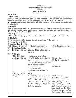 Giáo án lớp 4 buổi sáng - Tuần 35