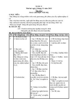 Giáo án lớp 4 buổi sáng - Tuần 9