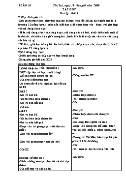 Giáo án lớp 4 kỳ I - Tuần 10