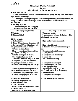 Giáo án lớp 4 kỳ I - Tuần 6