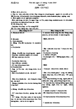 Giáo án lớp 4 kỳ II - Tuần 31