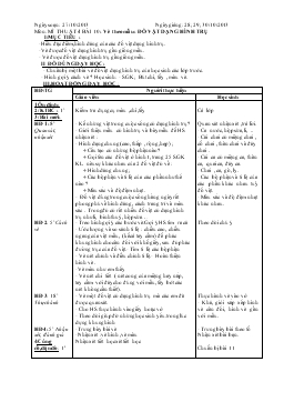 Giáo án lớp 4 môn Mỹ thuật - Tuần 10