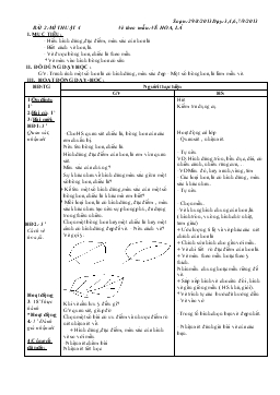 Giáo án lớp 4 môn Mỹ thuật - Tuần 2