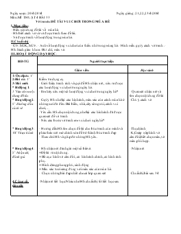 Giáo án lớp 4 môn Mỹ thuật - Tuần 33