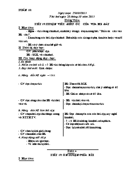 Giáo án lớp 4 - Tuần 10