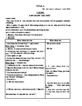 Giáo án lớp 4 - Tuần 11 năm 2010