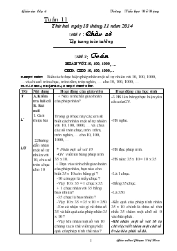 Giáo án lớp 4, tuần 11