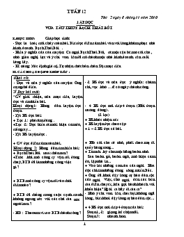 Giáo án lớp 4 - Tuần 12 năm 2010