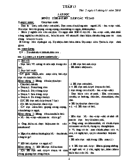 Giáo án lớp 4 - Tuần 13 năm 2010