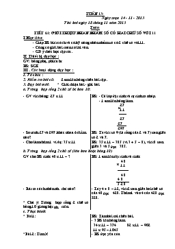 Giáo án lớp 4 - Tuần 13