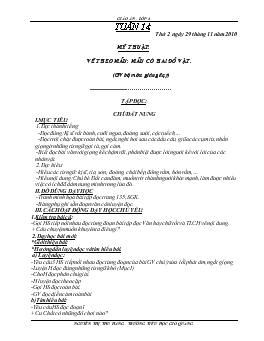 Giáo án lớp 4 - Tuần 14 năm 2010