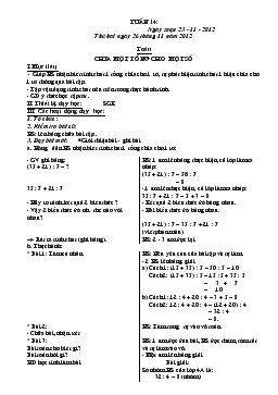 Giáo án lớp 4 - Tuần 14