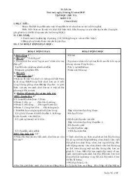 Giáo án lớp 4 - Tuần 16