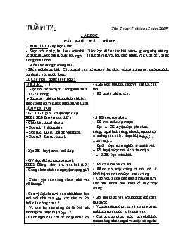 Giáo án lớp 4 - Tuần 17 năm 2009