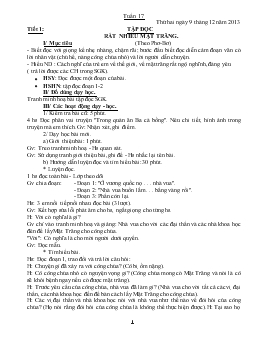 Giáo án lớp 4 - Tuần 17 năm 2010