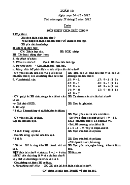 Giáo án lớp 4 - Tuần 18