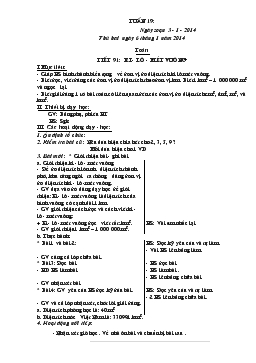 Giáo án lớp 4 - Tuần 19