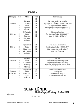 Giáo án lớp 4 - Tuần 1