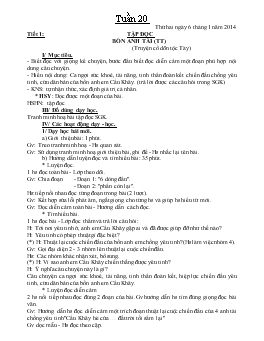 Giáo án lớp 4 - Tuần 20 năm 2010