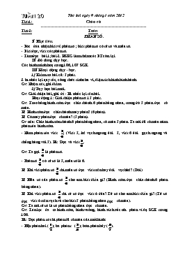 Giáo án lớp 4 - Tuần 20 năm 2012