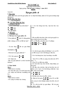 Giáo án lớp 4 - Tuần 21