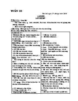 Giáo án lớp 4 - Tuần 22 năm 2010