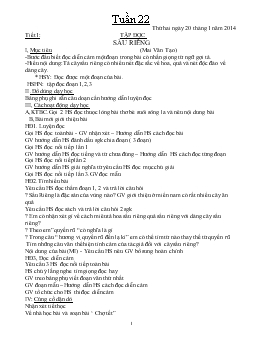 Giáo án lớp 4 - Tuần 22 năm 2010