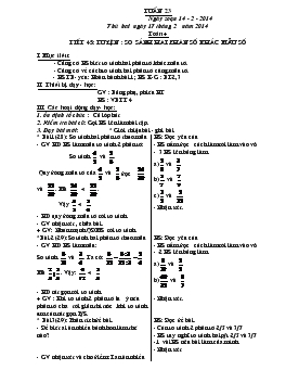 Giáo án lớp 4 - Tuần 23