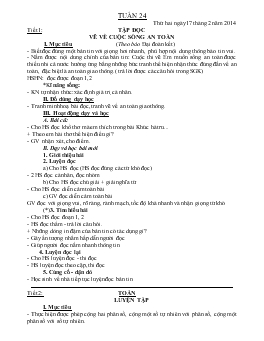 Giáo án lớp 4 - Tuần 24 năm 2010