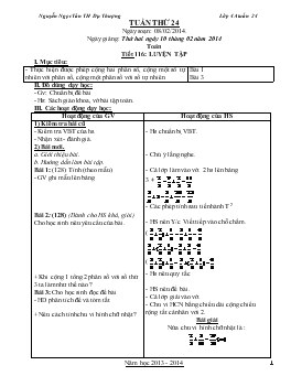 Giáo án lớp 4 - Tuần 24