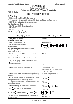 Giáo án lớp 4 - Tuần 25