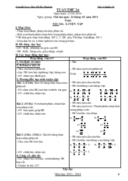 Giáo án lớp 4 - Tuần 26