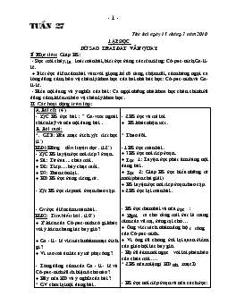 Giáo án lớp 4 - Tuần 27 năm 2010