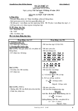 Giáo án lớp 4 - Tuần 27