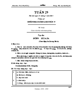 Giáo án lớp 4 - Tuần 29 - Trường Tiểu học Hội Hợp B